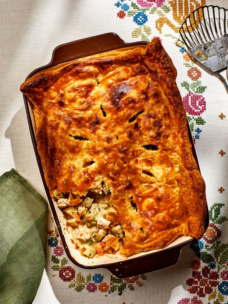 Turkey Pot Pie With Puff Pastry Crust