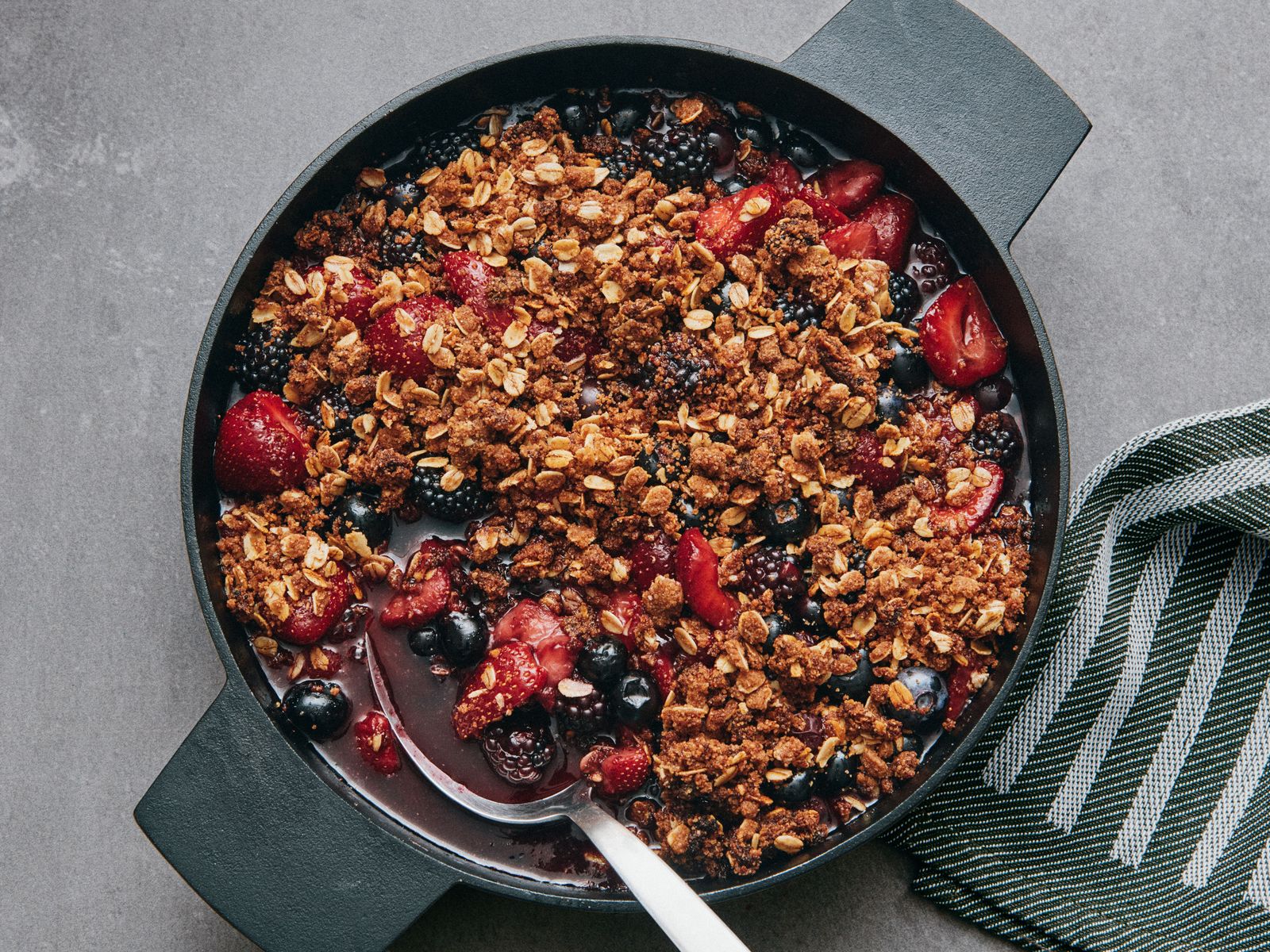 Summer Berry Stovetop Crisp